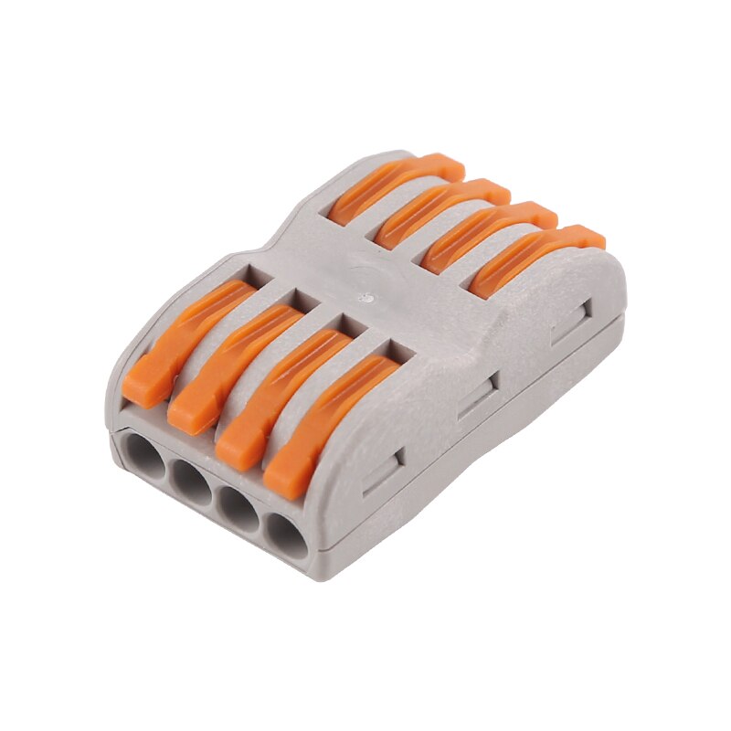10pcs Terminal Block 4P Cable Terminals Of Three-phase Four Wire Four In Four Out Quick Connector SPL-4