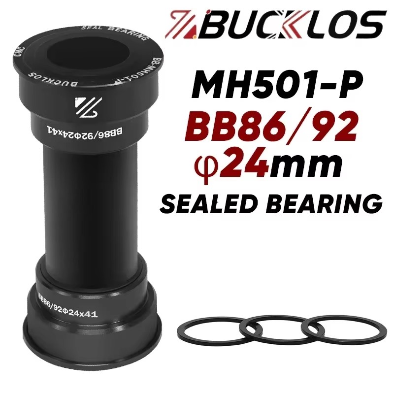 BUCKLOS Bicycle Bottom Bracket 24mm BB68/73 BB86/92 BB Steel / Ceramic Bearing Mountain Road Bike Threaded Pressfit MTB Parts: green
