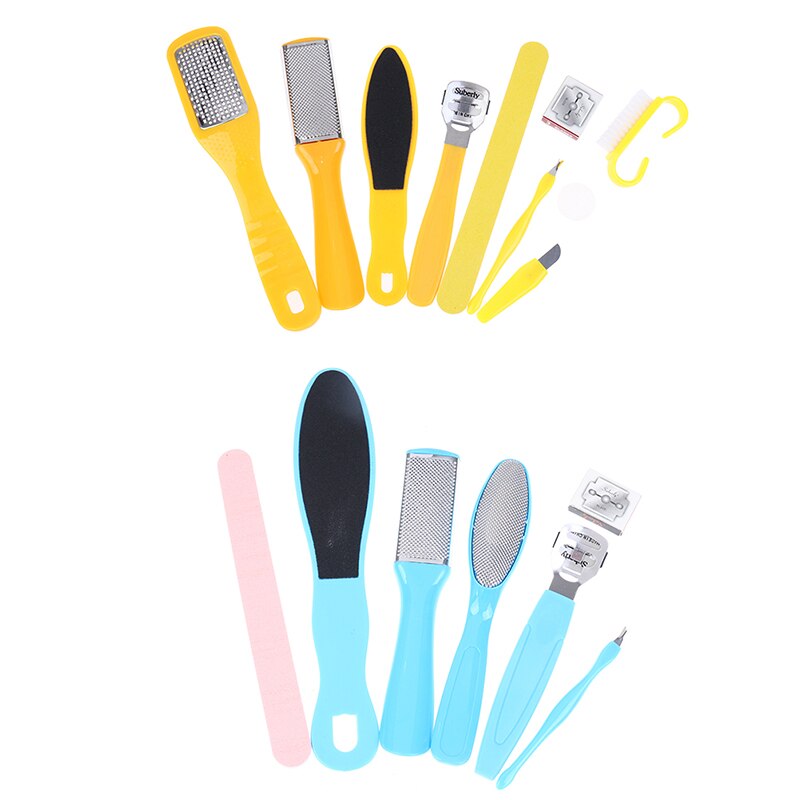 10 in 1 Foot Scrubber Pedicure Tools Kit Rasp Foot File Callu Remover Set Feet Exfoliating Scrubber Cleaner