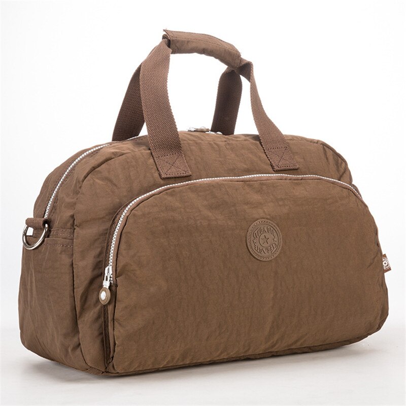 Lässige tragetaschen, nylon-schultertaschen, wochenendtaschen, umhängetaschen für herren, damengepäck, handgepäck, reisetaschen: Kaffee