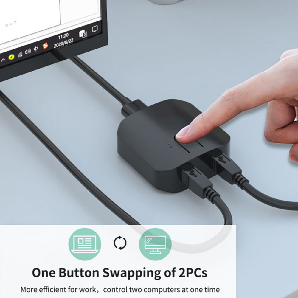 Usb 3.0 Hd Kvm Switch 1080P Capture Box 2.0 Usb Kvm Splitter Voor Delen Monitor Printer Toetsenbord Muis