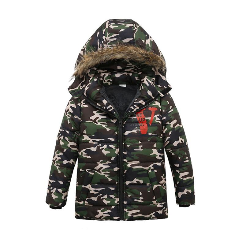 Boys camouflage Coats Winter Jacket Clothes Children Boy Coat Hooded Warm Jackets For Kids Outerwear