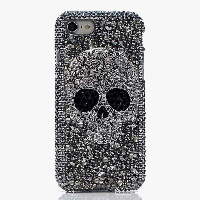 Punk Skull handmade diamond Rhinestone Cover Case For XiaoMi 8 lite 9T Pro A1 A2 A3 Mix Max 3 Redmi Note 8 pro 5 6A 7 Pro K20 4X