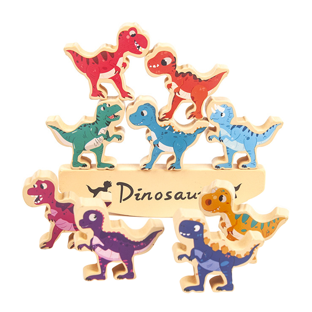 1 Set Dinosaurus-Vormige Balans Stapelen Blokken Kinderen Stapelbaar Desktop Speelgoed: Default Title
