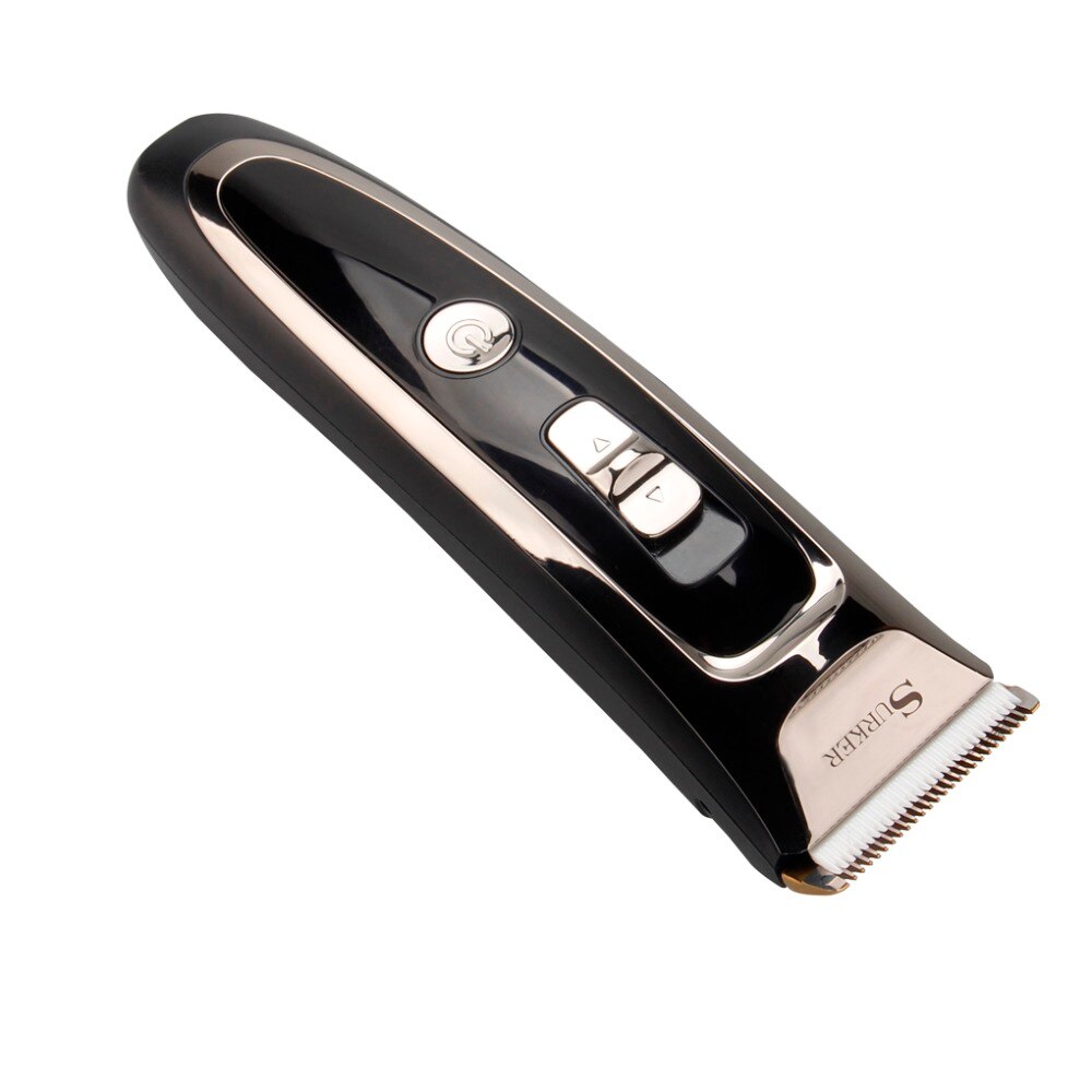 SURKER Professionele Oplaadbare Tondeuse Cordless Tondeuse Met LED Display Haircut Kit Keramische Blade Scheren RFC-688B