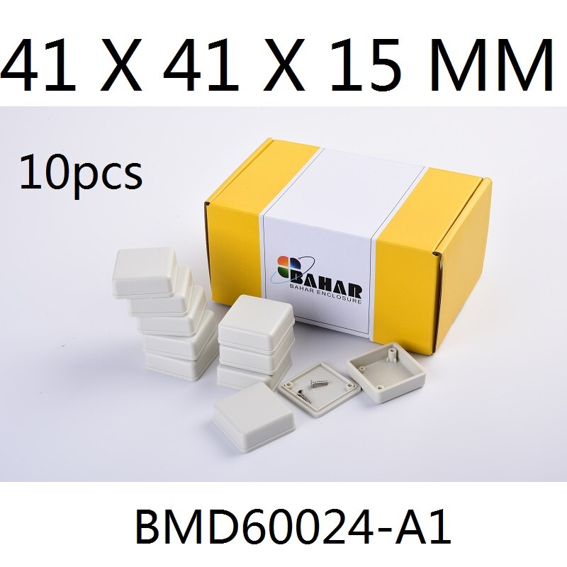 10 Stks/partij Abs Plastic Handheld Instrument Behuizingen 41*41*15 Mm Plastic Elektrische Junction Behuizing Elektronica Pcb Apparaat doos: BMD60024-A1