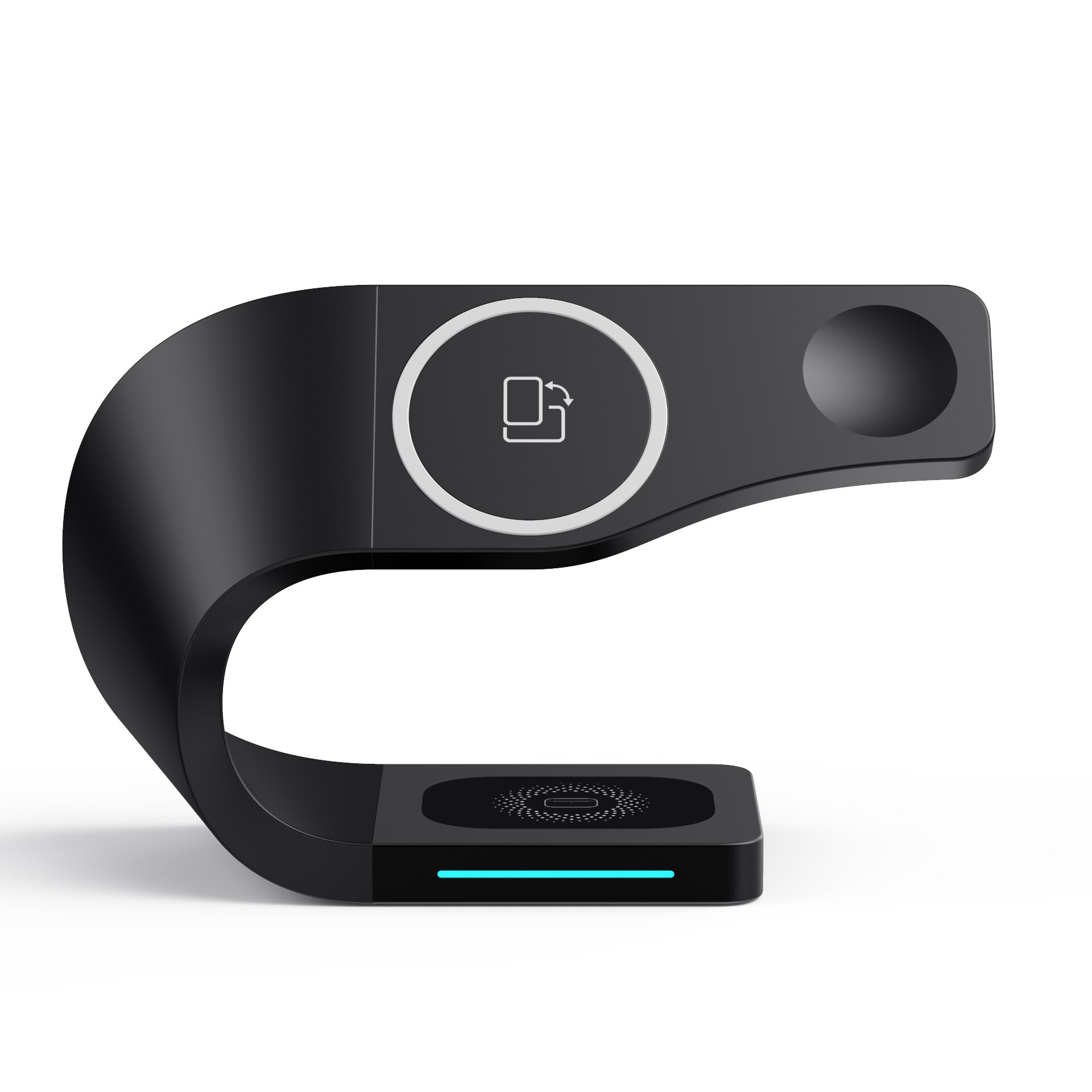 15w magnetische schnelllade-dockingstationen für iphone 13, 13 pro, 12 pro max , 4 in, 1 , airpods pro und iwatch  se 6, 5, 4, 3.: Schwarz