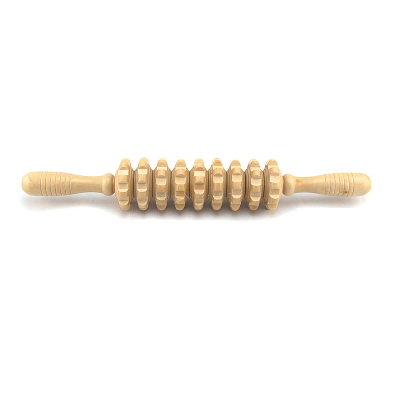 Træ ni runder husholdning hele kroppen multi-purpose massage rulle mave talje mave massage udstyr: C