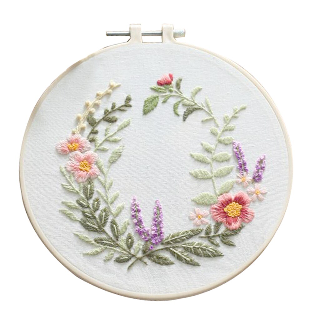 Hand Embroidery DIY Needlework Kits, Pictures for Self-embroidery, 20cm