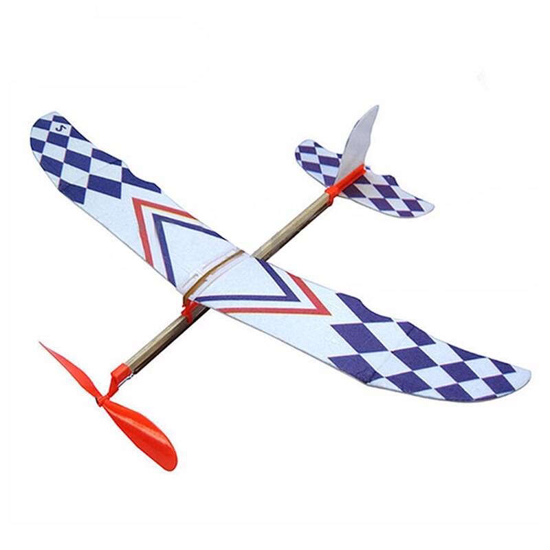 Elastic Rubber Band Powered DIY Foam Plane Model Kit Aircraft Educational Toy
