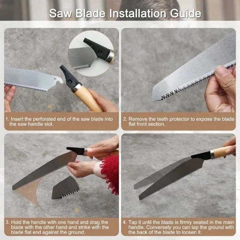 Sierra manual japonesa de 10 pulgadas, sierra de tracción de 17 TPI con hoja desmontable, sierra para madera para carpintería y jardinería