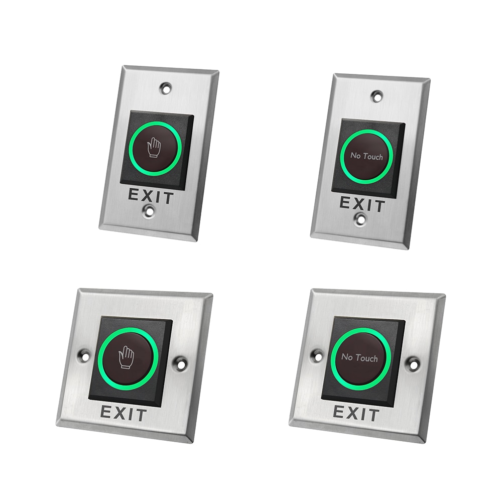Deur Exit Drukknop Release Schakelaar Opener Geen Com Nc Led Licht Voor Deur Toegangscontrole Systeem Entry Open