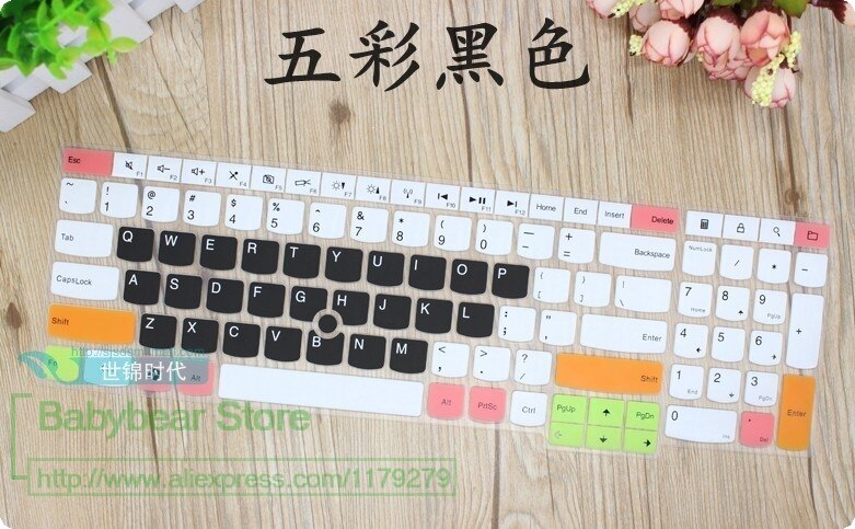 15 tommer silikone tastatur cover til lenovo thinkpad  e531 w540 t540 t550 e555 e560 e570 s531 w541 e540 e545 t540p e550 e530c: Candyblack
