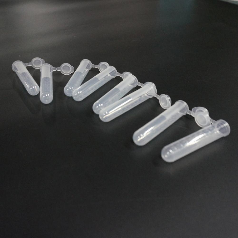 50pcs/set 5ml Plastic Sample Bottle Small Bottle Test Bottles Containers Tube Mini White Storage S3V0
