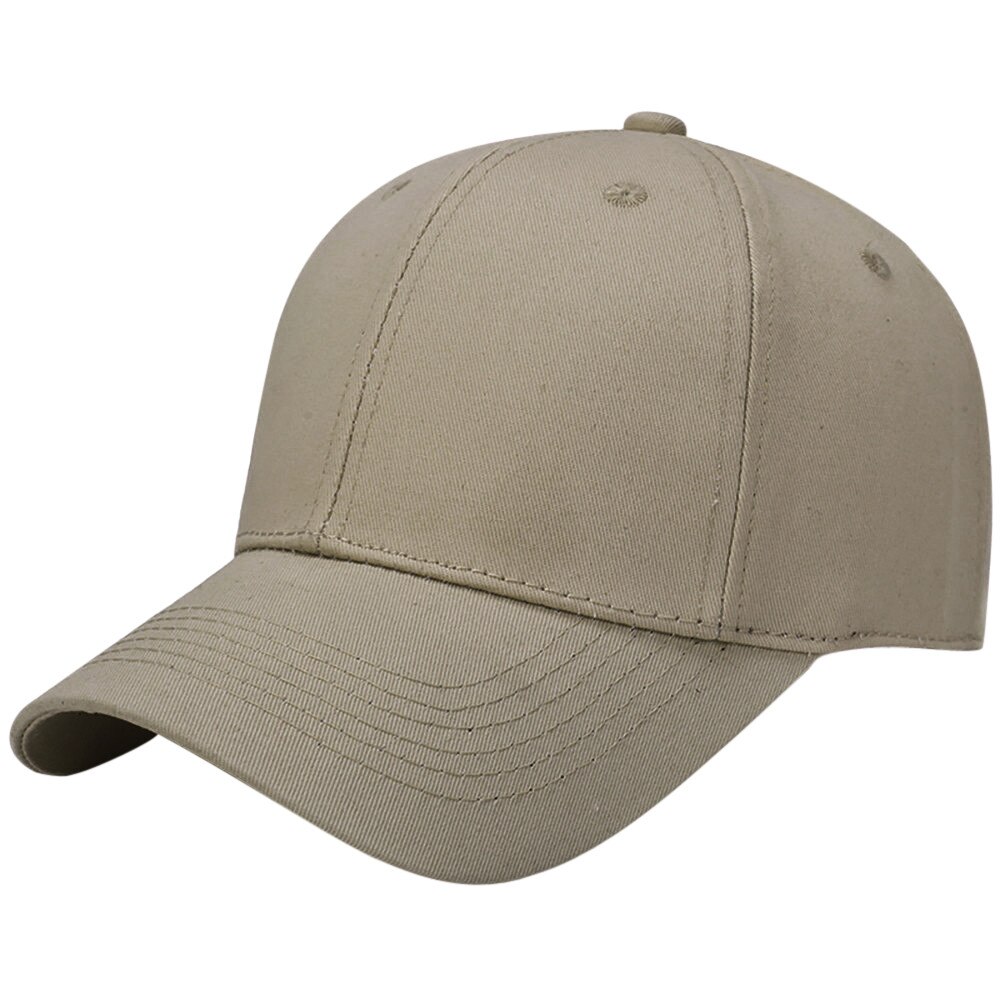 Gorra de béisbol de Color sólido, negra, Snapback, sombreros, ajustada, informal, Hip-Hop, sombreros para hombres y mujeres: Khaki 