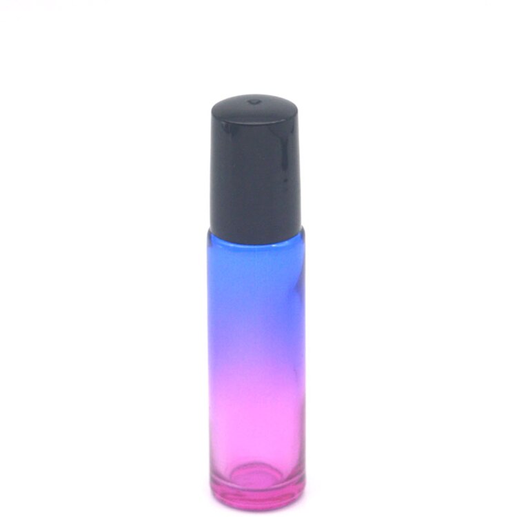3 pièces dégradé coloré 10cc épais verre rouleau bouteille vide parfum huile essentielle Test bouteille 10ml Roll-On flacon: C4