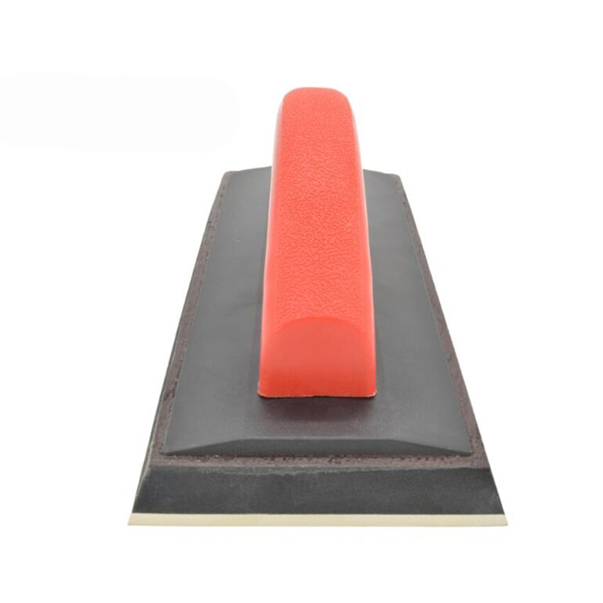 Rubber Grout Float with Soft Grip Plastic Handle, 100x240mm, Flat Tile Flooring Trowel for Masonry, Concrete, Drywall
