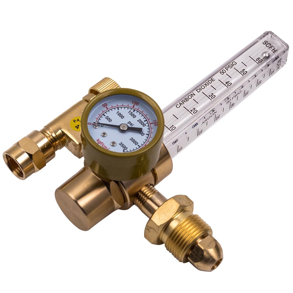 Voor Argon Of Argon/CO2 Mix Flowmeter Mig Tig Lassen Regulator W 10 'Inert Gas Slang