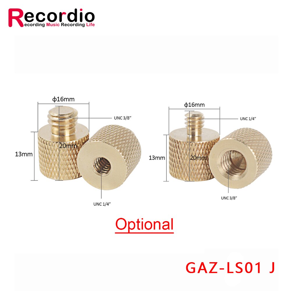 GAZ-LS01 B 3/8 Female Naar 5/8 "Buitendraad Convert Schroef Adapter Weer Microfoon Stand Houder Mic Opname Studio: GAZ-LS01 J