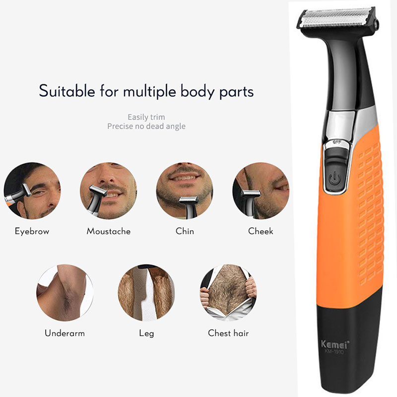 Kemei Elektrisch Scheerapparaat Voor Mannen Scheerapparaat Baard Trimer Multifunctionele Scheerapparaat Grooming Scheren Machine Waterdicht Razor Trimmer