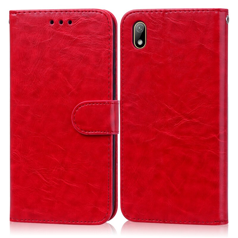 Voor Huawei Y5 Case Flip Portemonnee Lederen Case Voor Huawei Y5 Case Y 5 AMN-LX9 AMN-LX1 AMN-LX2 AMN-LX3 Case Fundas: Red