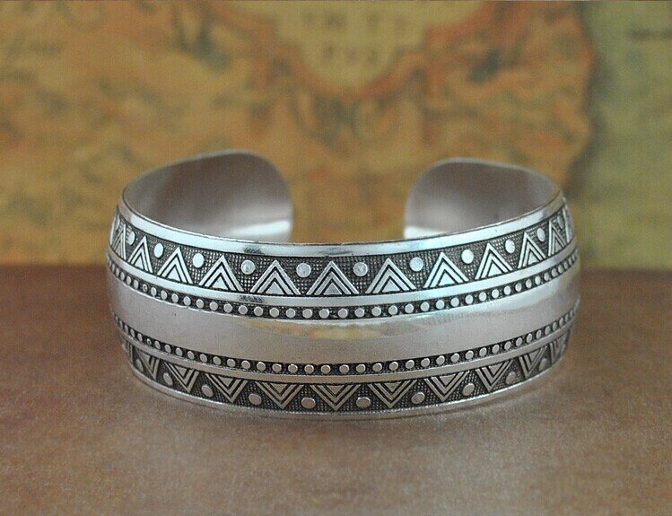 Jshine Bohemian Sieraden Vintage Vrouw Armband En Armbanden Antiek Zilver Kleur Vrouwen Armbanden Bangles Etnische Brede Manchet Bangle: H