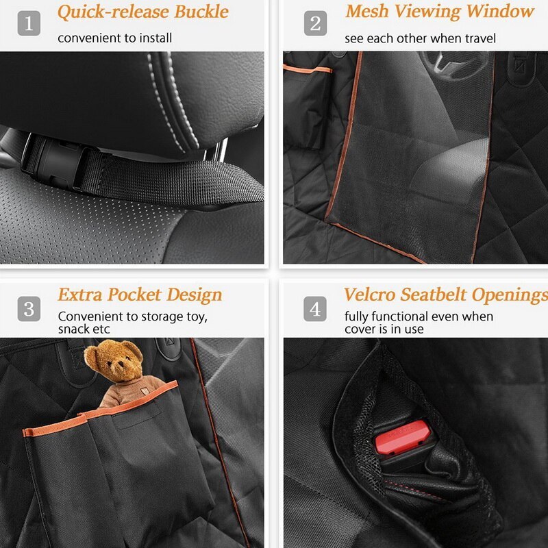 Autostoelhoes hond automat waterdicht huisdierenmand auto achterbank mat hangmat kussen beschermer oxford transportin perro  #15