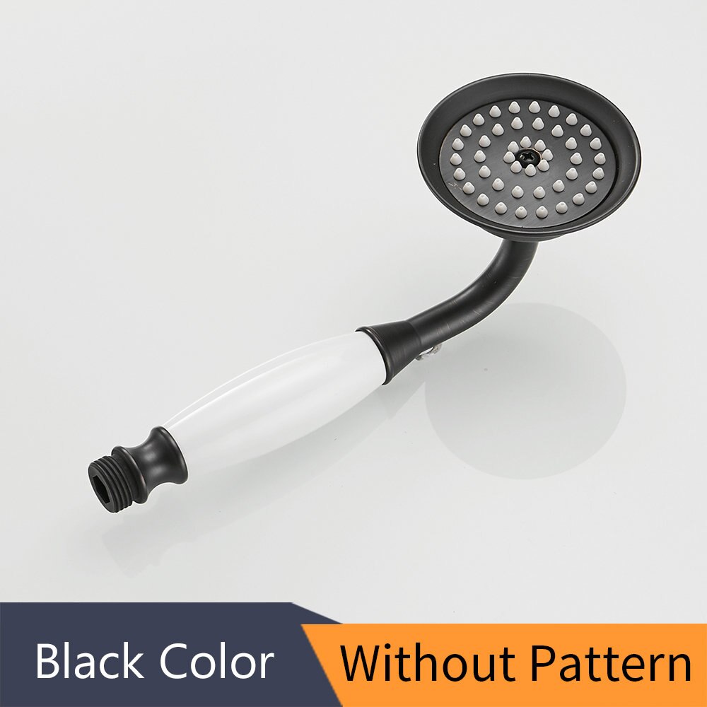 Douchekoppen Antiek Messing Badkamer Handdouche Sproeikop Met Luxe Keramiek Bad Ronde Regendouche Kraan HJ0527K