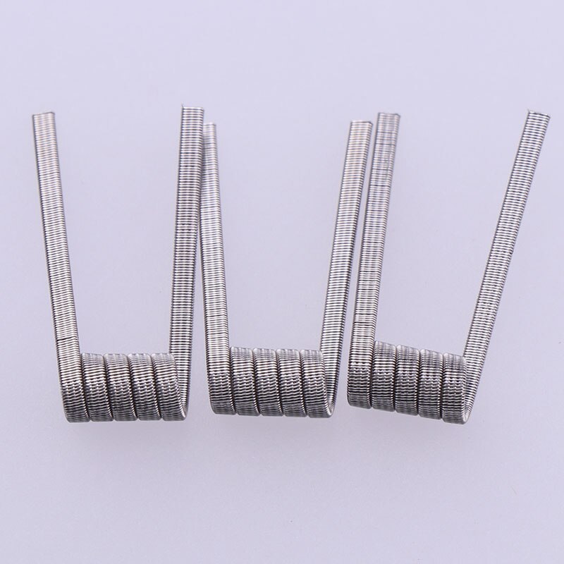 50/100 pcs High Density Pre-built NI80 A1 SS316 Premade Frameclapton Coil DIY Coil Heating alien clapton Coil Wire for rda