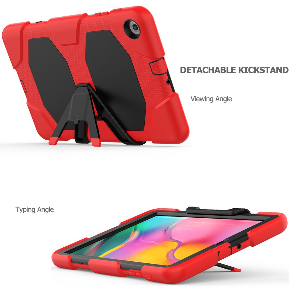 Hoesjes voor samsung galaxy tab  a 10.1 hoes afneembare kickstand siliconen schokbestendige tablethoes voor galaxy  t510/t515