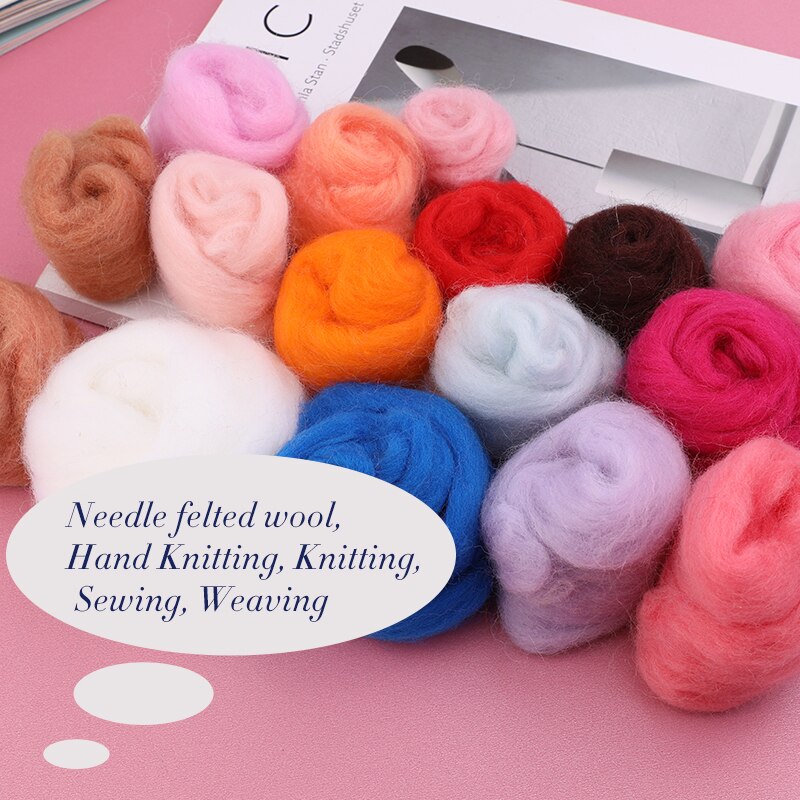 IMZAY-Kit de fieltro de aguja 2g/3g, materiales de tela de fibra de lana, herramientas, conjunto de accesorios, paquete artesanal hecho a mano para principiantes