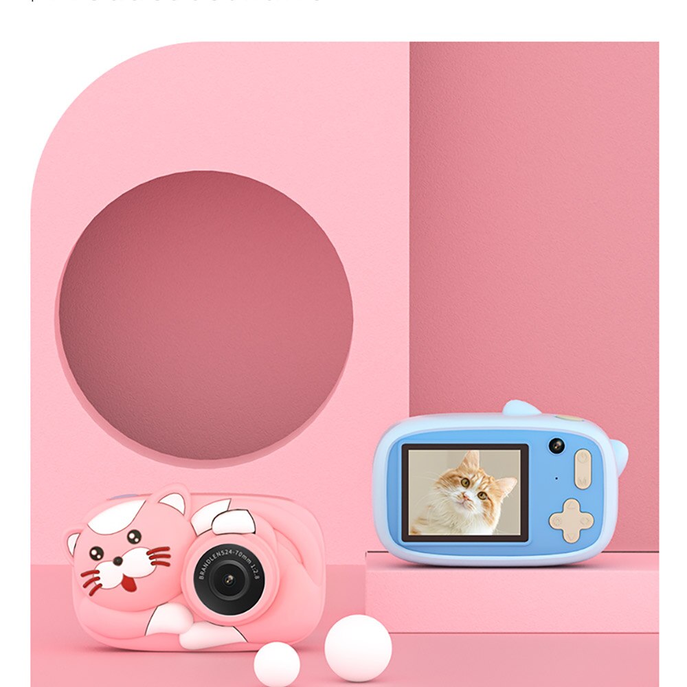 Børn kamera til børn digitalt kamera til børn 1080p hd videokamera legetøj til børn fødselsdag til pige dreng: Med 32gb kort