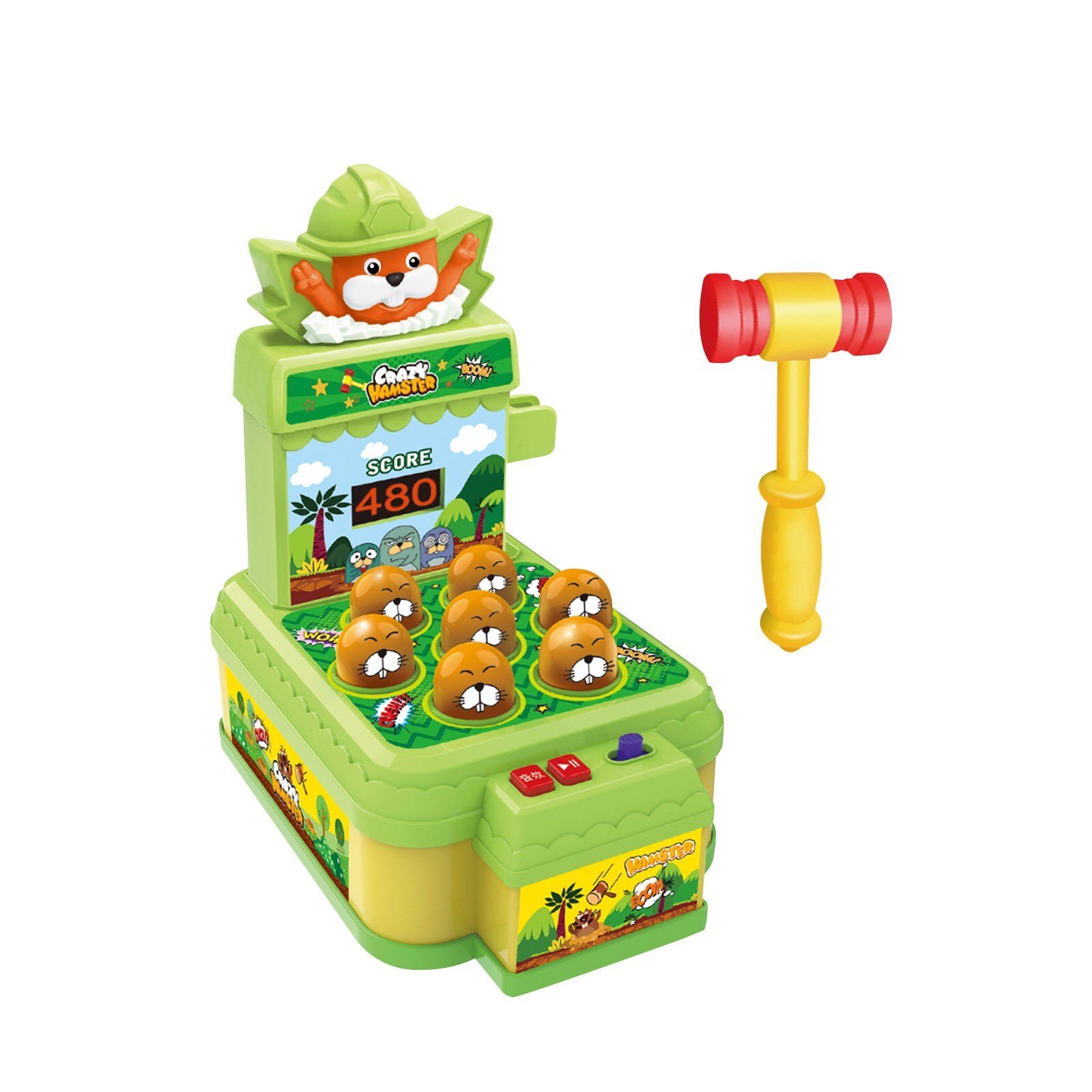 Whac-A-mole Elektrische Muziek Hamster Game Machine Voor Pocket Mole Elektronische Plastic Kids Spel Speelgoed Детские игрушки W3