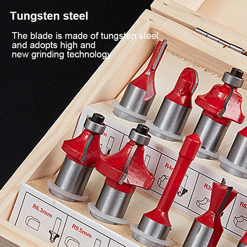Pracmanu 15 Stks/set Houtbewerking Frezen 1/4 ''/8Mmshank Carbide Router Bit Voor Hout Cutter Graveren Snijgereedschap