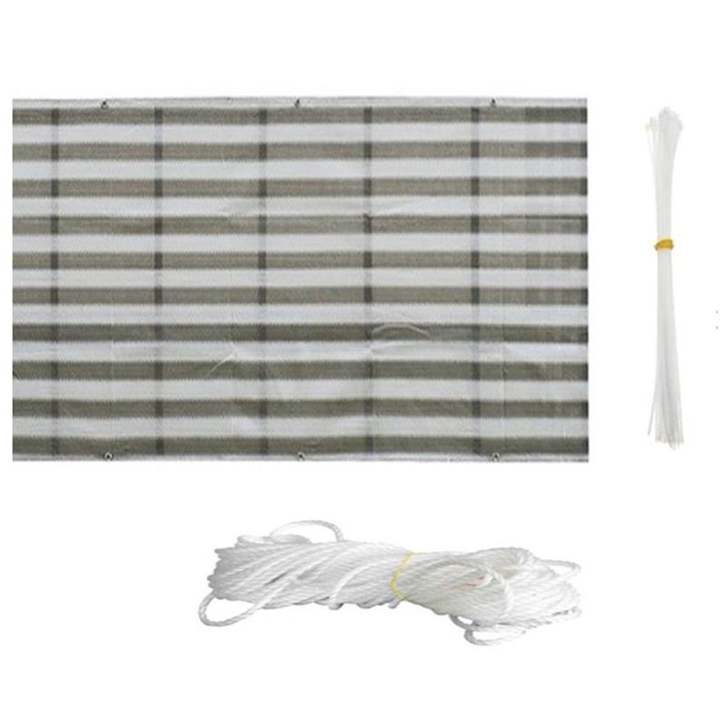 Waterproof Balcony Shade Net Balcony Privacy Screen Cover Weather-Resistant Windscreen For Outdoor Backyardsalon De Jardin Net: Grayish