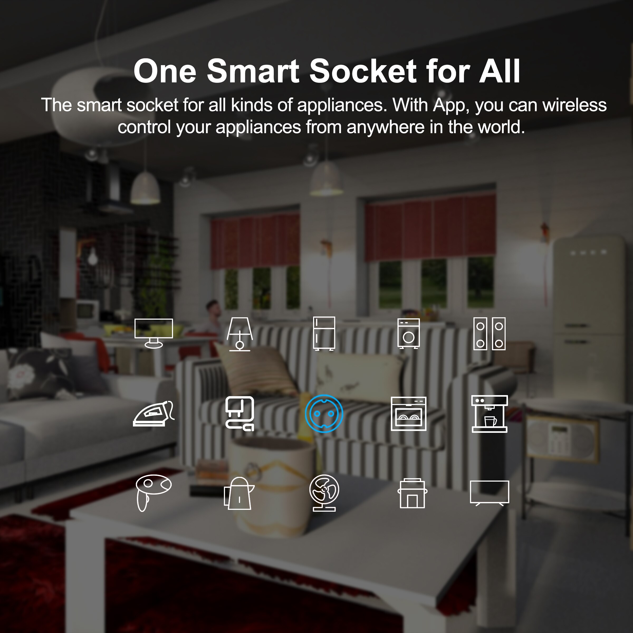 Girier smart plug  eu 10a med strømmonitor wifi strømstik stikkontakt timing/voice/tuya app kontrol fungerer med alexa google home