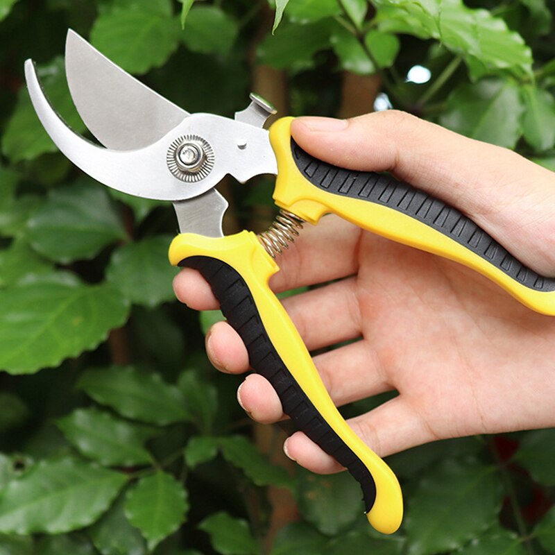 Sécateur de dérivation de jardin robuste de 7.5 pouces, tondeuses d'arbres fruitiers, sécateur à main, lames SK5, poignée antidérapante, interrupteur à ressort