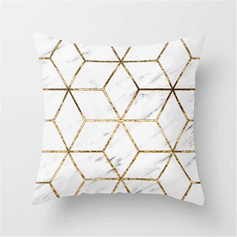 Or brillant imprimé Polyester jeter taie d'oreiller couverture canapé housse de coussin décor à la maison: 7