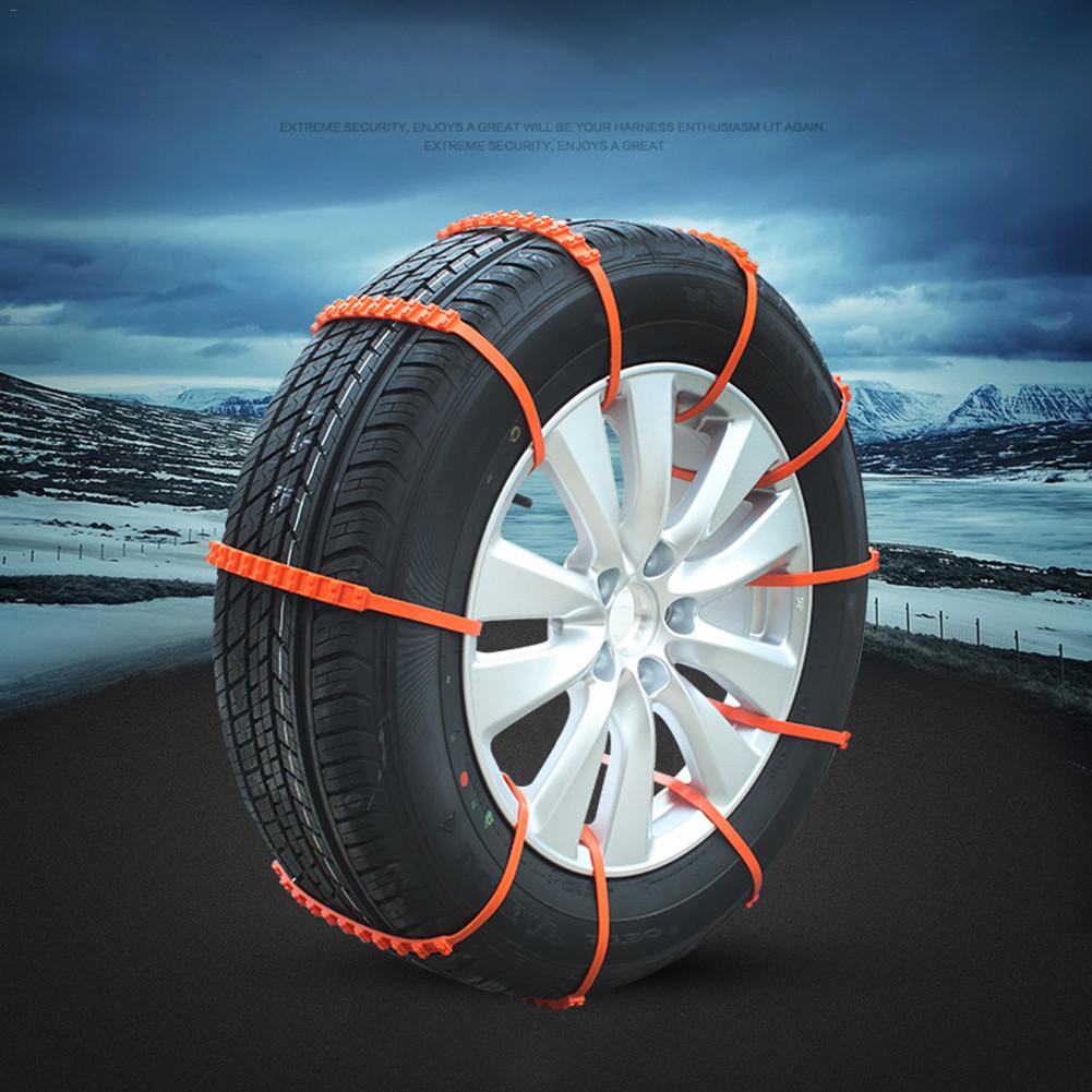 10PCS Car Anti-skid Tire Chains Mud Snow Survival Traction Emergency Chains Car Tire Chains For 14-24 Inch Wheels