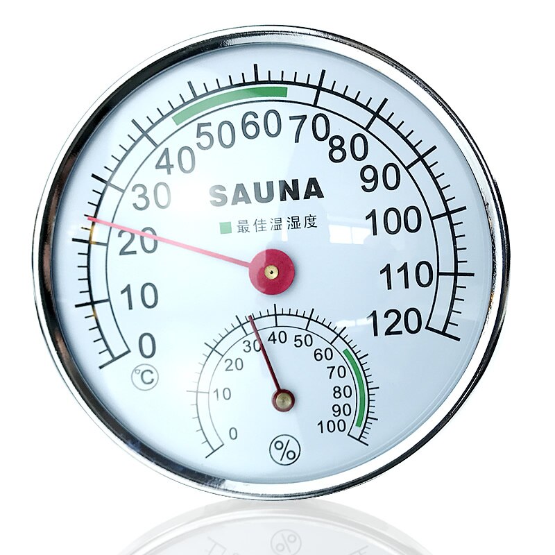 Sauna Thermometer Rvs Case Stoom Sauna Thermometer Hygrometer In De Sauna Accessoires Voor Sauna: Default Title