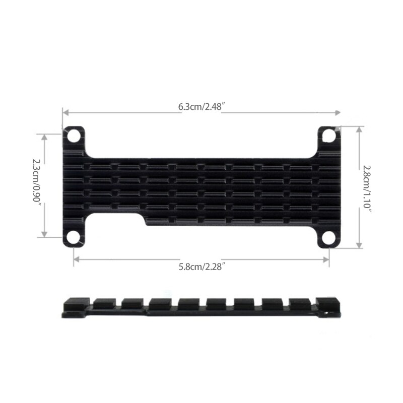 Für Himbeere Pi Null Aluminium Kühlkörper mit Thermal--Pad für Himbeere Pi Null W
