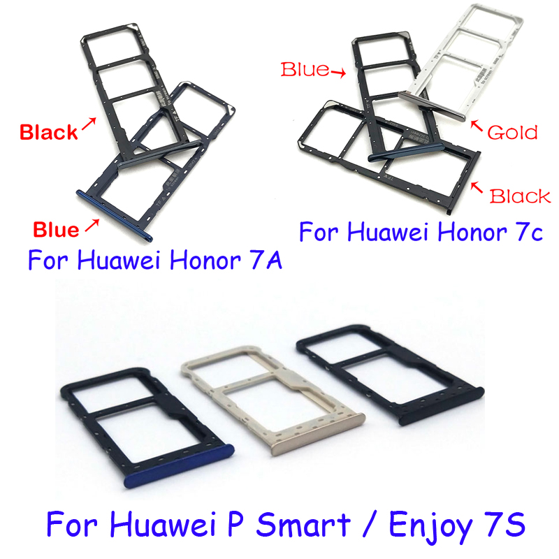 For Huawei Honor 7A 7C P Smart SIM Card Tray Slot Holder Adapter Accessories