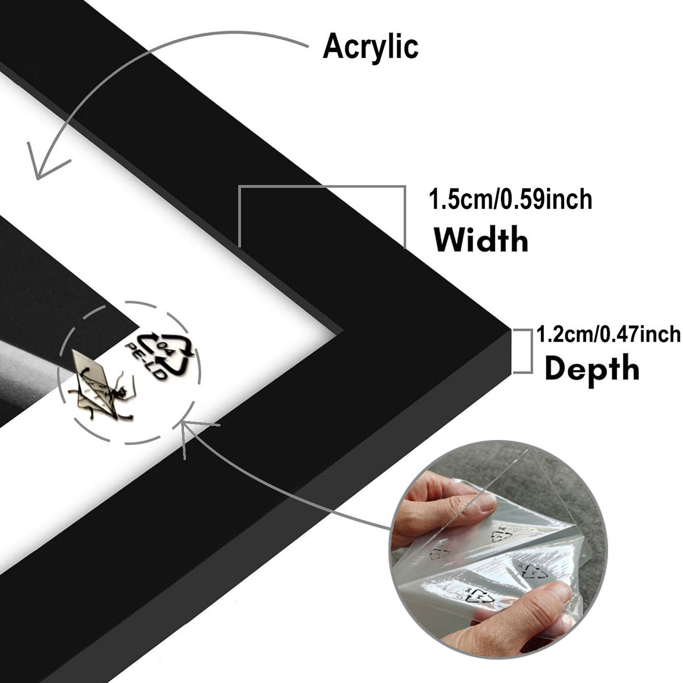 3 szt. Drewniane kwadratowe ramki na zdjęcia robić powieszenia na ścianie lub dekoracji na biurko 20X20 30X30cm plakaty ramka na portrety obraz pamiątkowy prezent