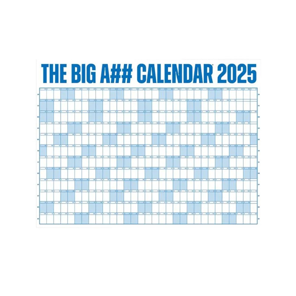 Durable Giant The Big A## Calendar with Pen and Adhesive Sticker Schedule Organizer Planner Sheet Wall Calendar: WHITE