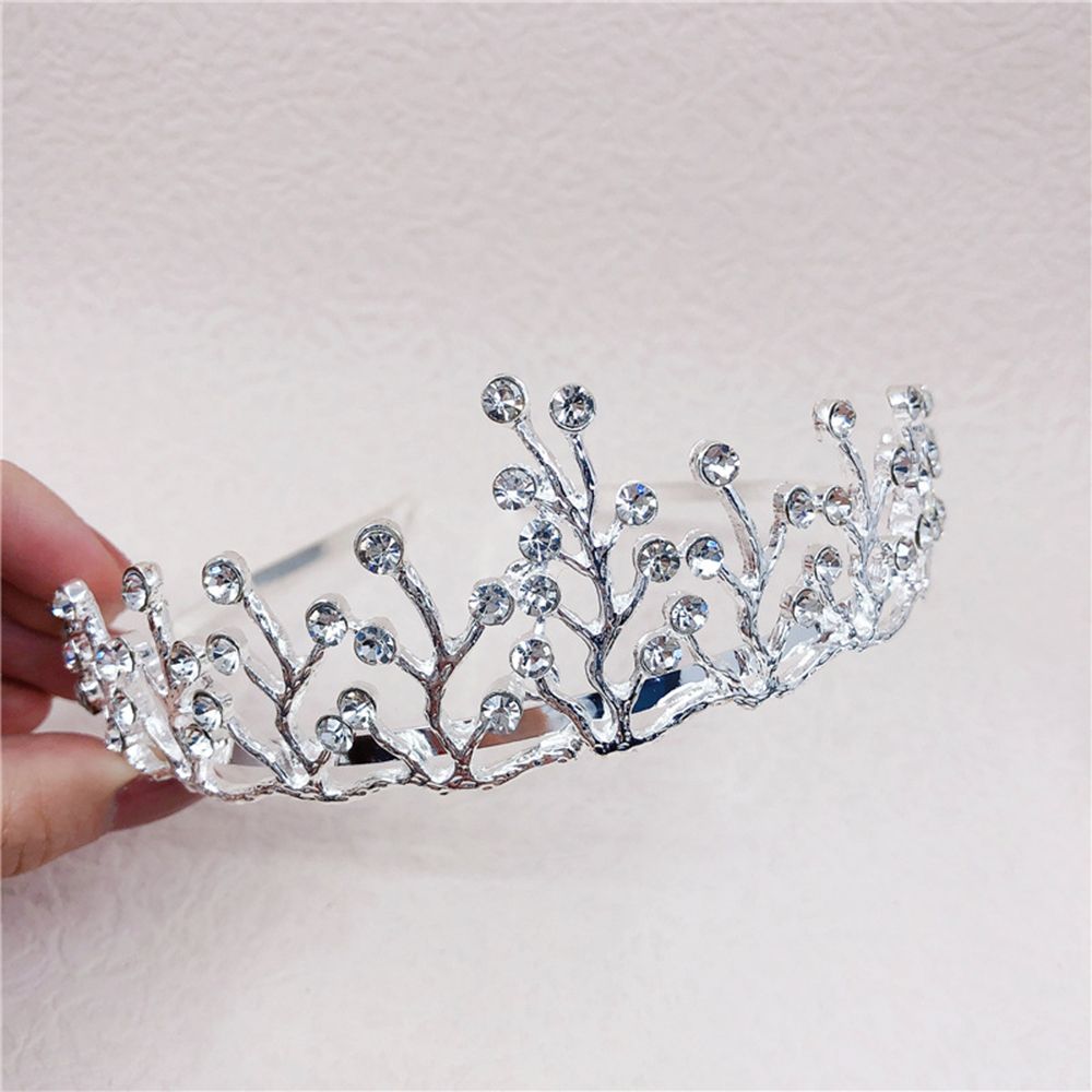 Vintage hovedbeklædning grøn/rød rose crystal krone hårbånd tiara brude fest smykker bryllup hår tilbehør: 6