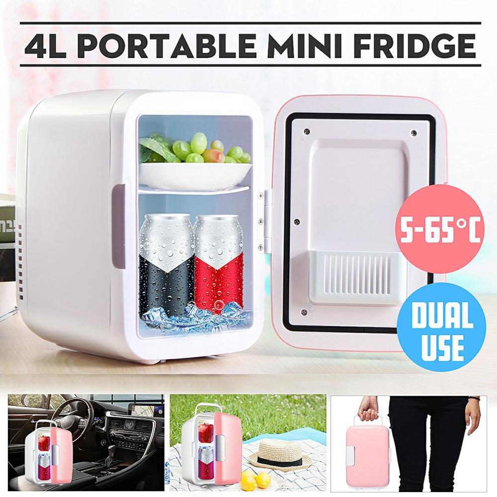 4L Mini Fridge Refrigerator Portable Car Freezer Car Refrigerator Cooler Heater Universal Vehicle Parts