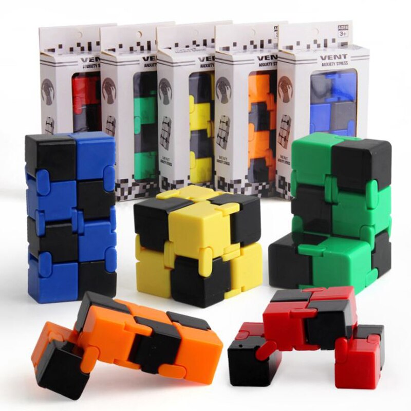 3D Unpack the toy Cube Mini Toy Finger EDC Anxiety Stress Relief Cube Blocks Children Funny Toys Plastic Model Education