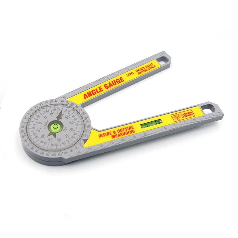 Miter Saw Protractor Angle Finder Ruler Angle Gauge 360° Ruler Spirit Level Woodwoking Measuring Tools