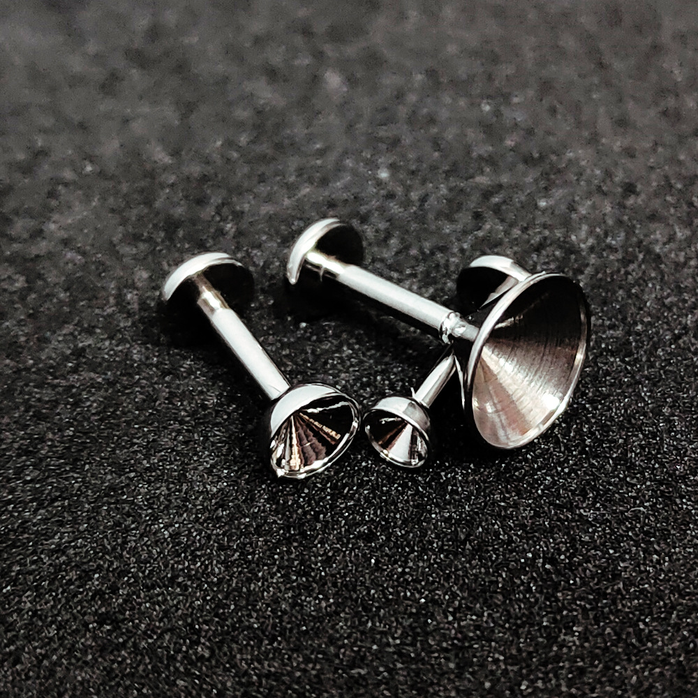 1Pc 16G DIY Labret Tragus pendiente de cartílago 16g Punk redondo DIY gema superior Tragus labio anillo Monroe cartílago de la oreja pendiente Piercing