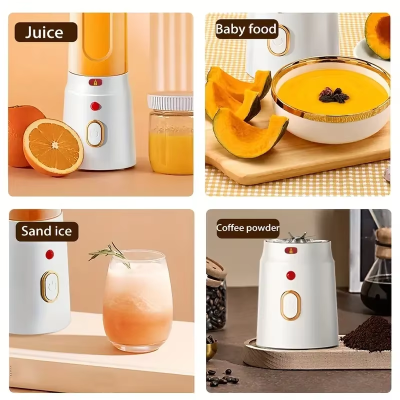 450ML Draagbare Elektrische Blender 40W USB Oplaadbare Draadloze Juicer Hoge Krachtige Juicer Cup Voor Smoothie Milkshake Sap Voedsel